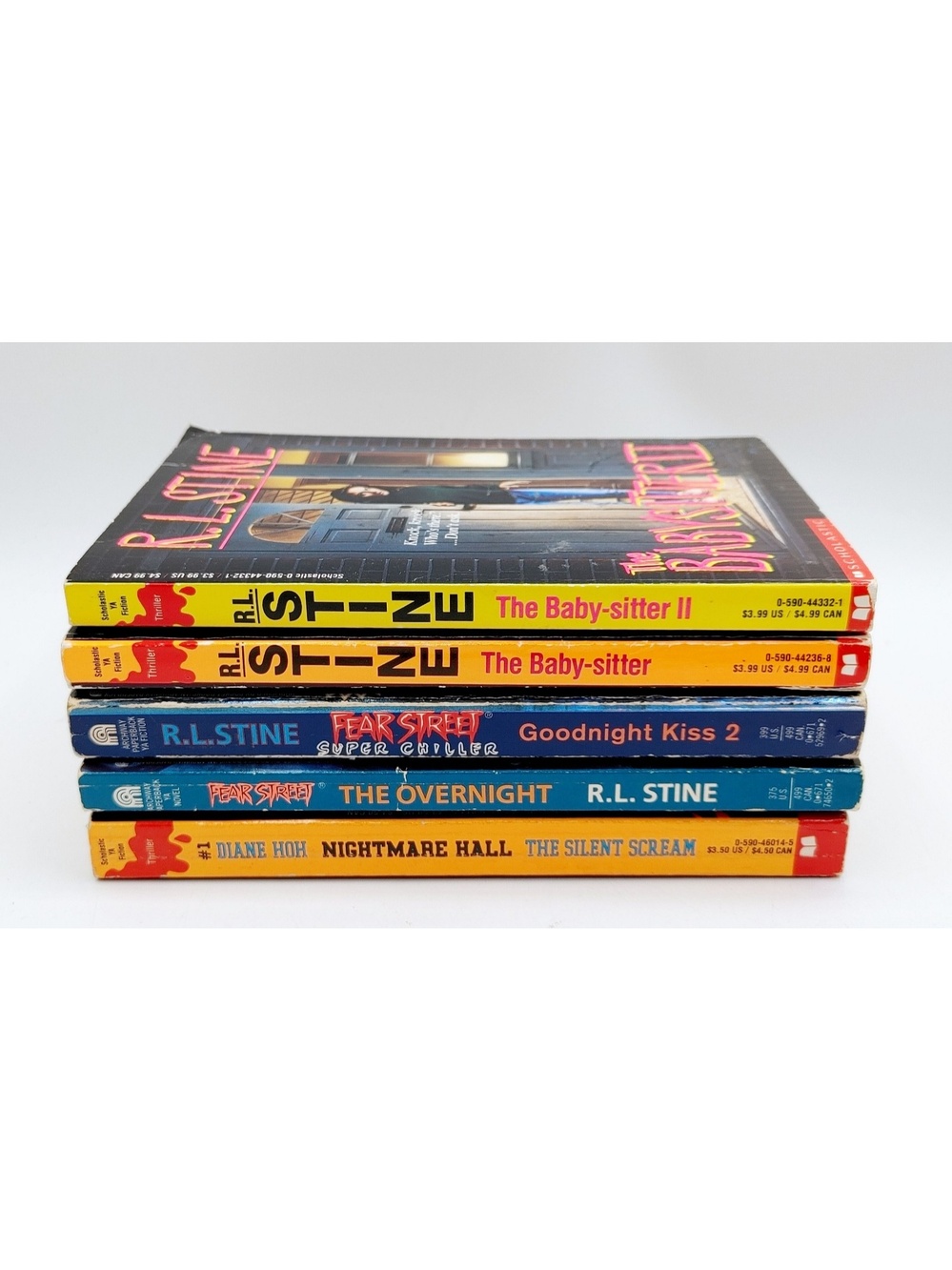Vintage R.L. Stine Book Lot of 5 Paperbacks Horror 90s YA Good